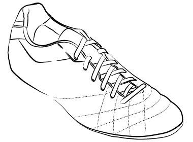 La tige d'une chaussure de football