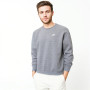 Sportswear Club Crew Fleece-Dark Grey Heather-White