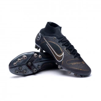 Bota Mercurial Superfly 8 Elite AG Black-Metallic Gold-Metallic Silver