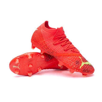 Chaussure de football Future 1.4 FG/AG Fiery Coral-Fizzy Light-Black-Salmon
