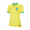 T-Shirt Nike Brasil Primera Equipación Stadium Mundial Qatar 2022 Mujer