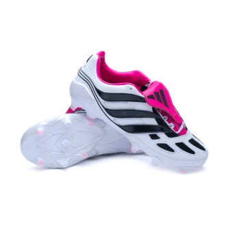 Chaussure de football Predator Precision + FG White-Core Black-Shock Pink