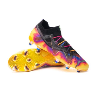 Chaussure de football Future Ultimate FG/AG Violet-Black-Yellow Sizzle-Rickie Orang
