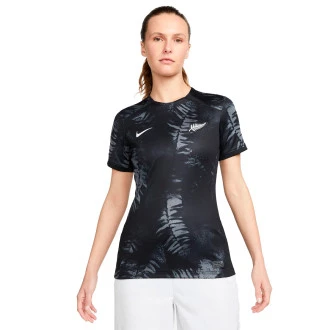 Camiseta Nueva Zelanda Primera Equipación Stadium Mundial Femenino 2023 Mujer Iron Grey-Black-White