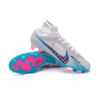 Chaussure de football Air Zoom Mercurial Superfly 9 Elite FG White-Baltic Blue-Pink Blast