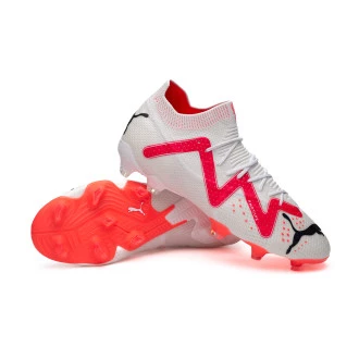 Bota Future Ultimate FG/AG White-Black-Fire Orchid