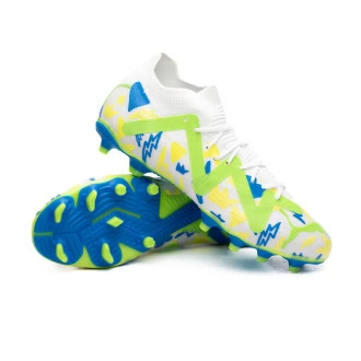 Bota Future Match Neymar Jr AG White-Racing Blue-Lemon Meringue-Parakee