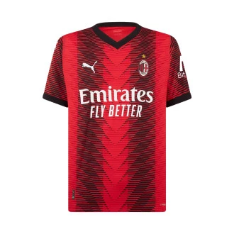Camiseta AC Milan Primera Equipación Authentic 2023-2024 Red-Black