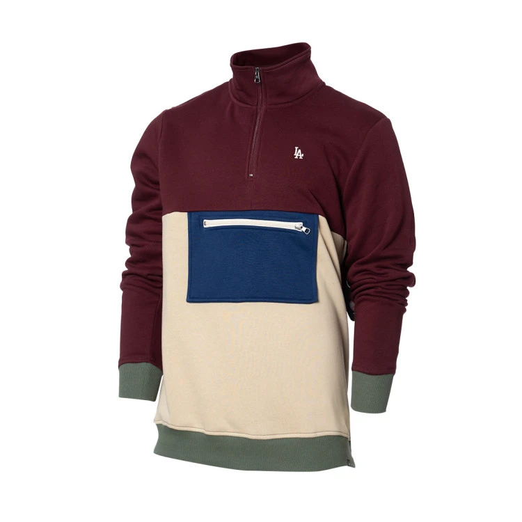 sudadera-47-brand-mlb-los-angeles-dodgers-color-block-marron-1