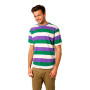 Taichung Striped Shoulder Tee-Verdant Green Striped
