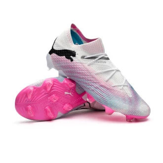 Bota Future 7 Ultimate FG/AG White-Black-Poison Pink