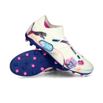 Bota Future 7 Match Volume Up MG White-Luminous Blue-Poison Pink-Fizzy Melon