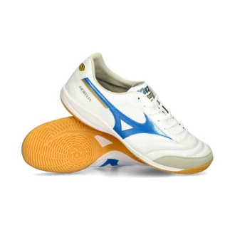 Zapatilla Morelia Sala Elite IN White-Laser Blue-Gold