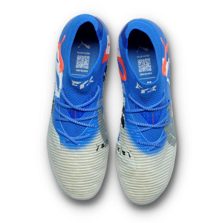 bota-puma-future-8-ultimate-forever-mg-white-ultra-blue-feather-gray-black-glowing-5