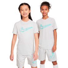 Maillot Enfant Academy 23 Graphic Photon Dust-White-Dynamic Turq