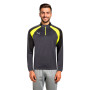 Individualliga 1/4 Zip Top-Grey-Yellow