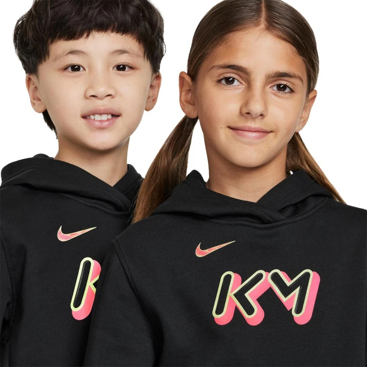 sudadera-nike-kylian-mbappe-nino-black-hyper-pink-metallic-gold-2