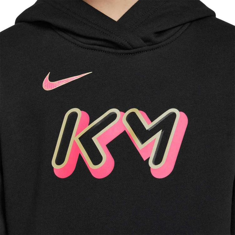 sudadera-nike-kylian-mbappe-nino-black-hyper-pink-metallic-gold-4