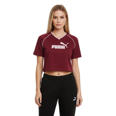 T-Shirt Essentials Relaxed Cropped Football Jersey Mujer