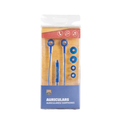 Écouteurs Cable Bouton Azul Écusson FC Barcelona