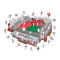 Puzzle en bois Liverpool Fc Anfield Taille L (500 pièces)