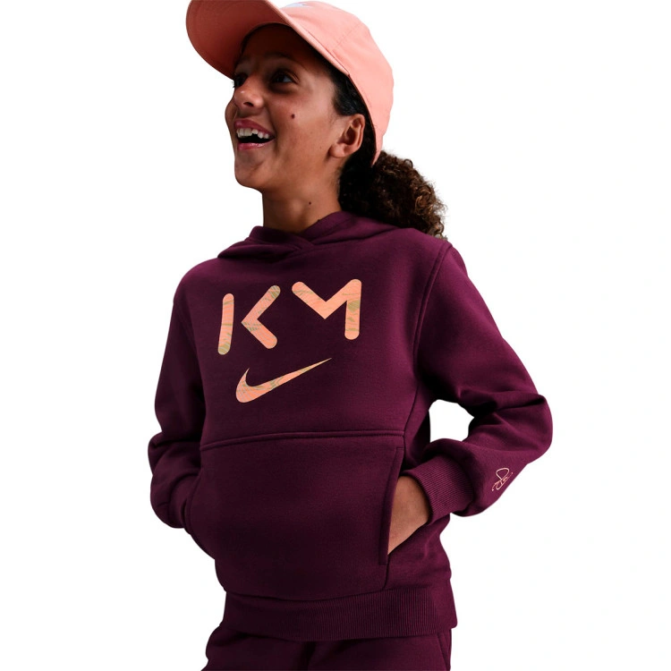 sudadera-nike-kylian-mbappe-club-fleece-bordeauxorange-pulsemelon-tint-2