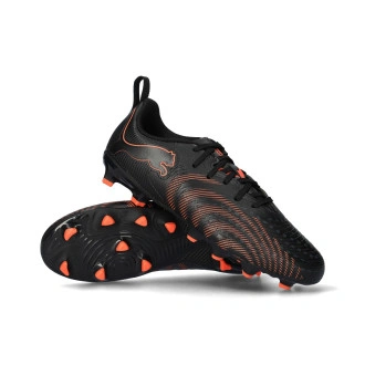 Chaussure de football Enfant Future 9 Play FG/AG Puma Black-Glowing Red-Strong Gray