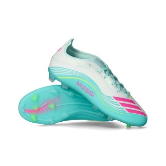 Chaussure de football Enfant F50 Messi Elite FG White-Lucid Pink-Flash Aqua