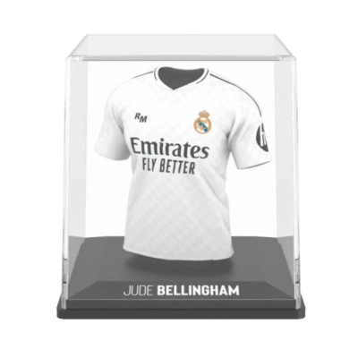 Boîte vitrine du maillot du Real Madrid de Bellingham 2024-2025