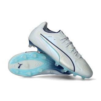 Chaussure de football King 20 Ultimate FG/AG Puma Silver-Blue Jewel-Black
