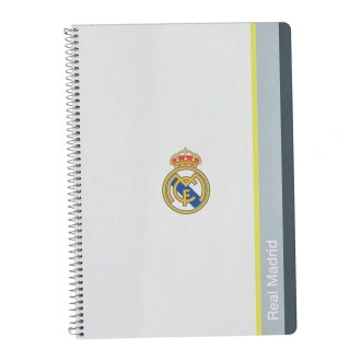 Cahier Cahier couverture rigide Real Madrid 80 feuilles Blanco
