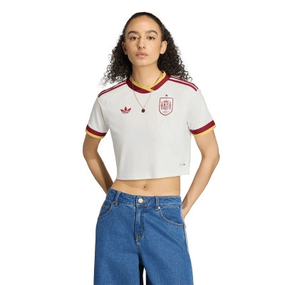 Maillot Femme Espagne Extérieur Coupe du Monde Croptop 2026