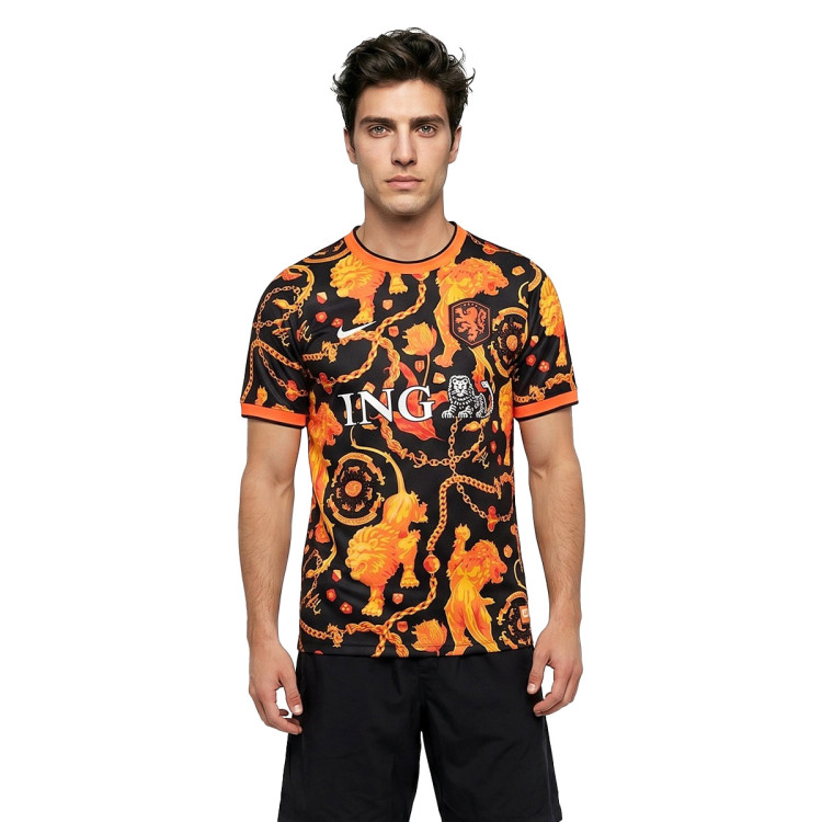 T-Shirt Nike Netherland Pre-Match Mundial 2026 Black - Fútbol Emotion