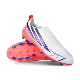 Chaussure de football F50 Hyperfast League LL AG Niño White-Solar Purple-Tursol